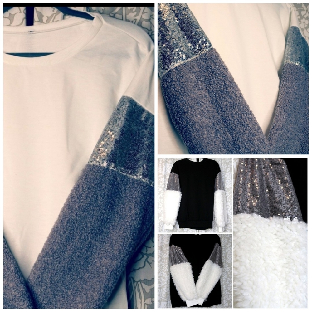 🛍BUNDLE: 2 Sherpa Sequence Sweaters!!